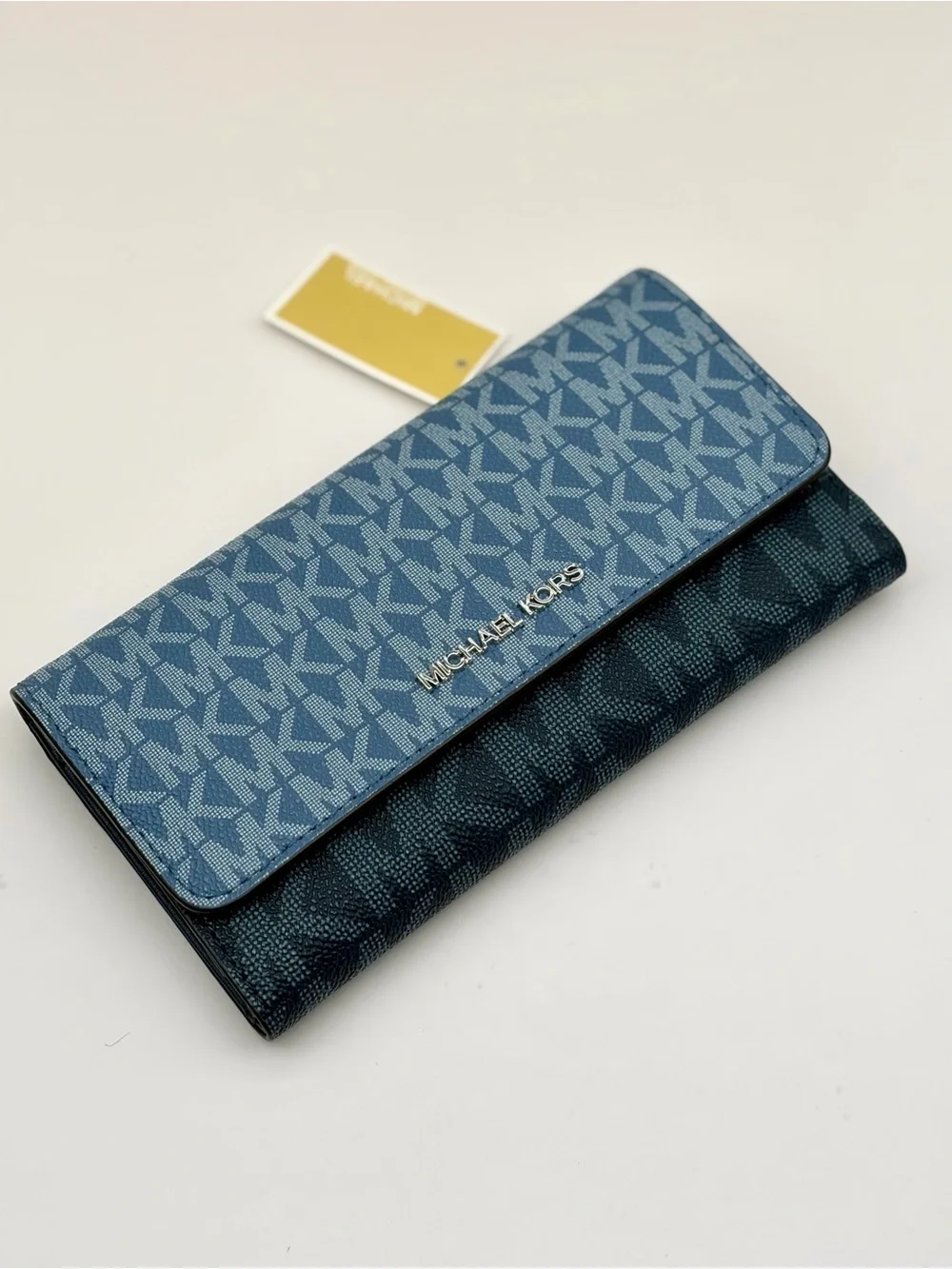 Michael Kors Jet Set Travel Trifold Wallet Denim Multi